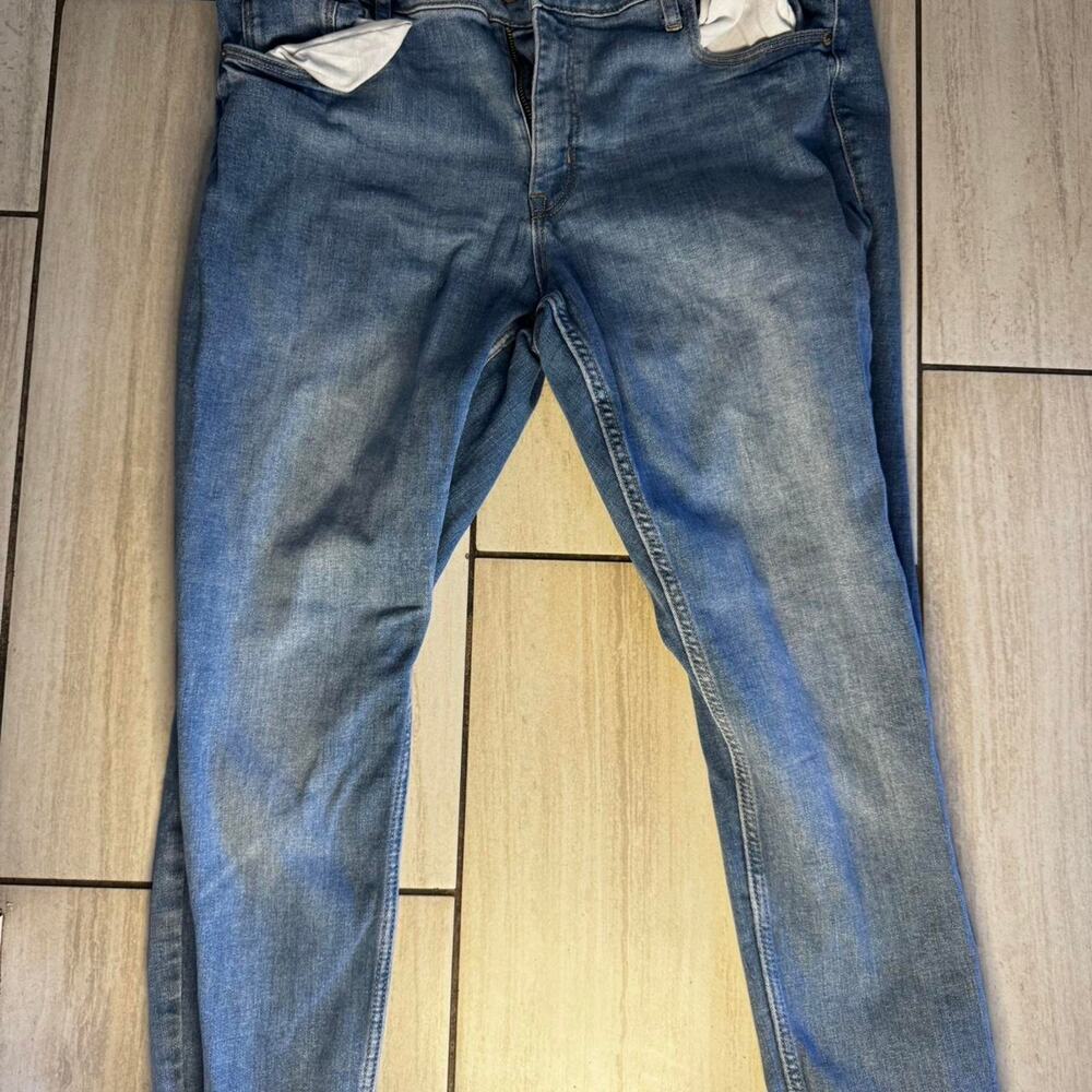 Women's Size 16 Blue Rockstar Super Skinny Mid-Rise Jeans